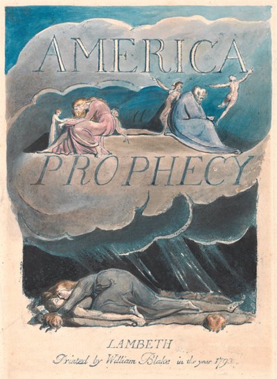 Amerika. Eine Prophezeiung, Platte 2, Titelseite von William Blake